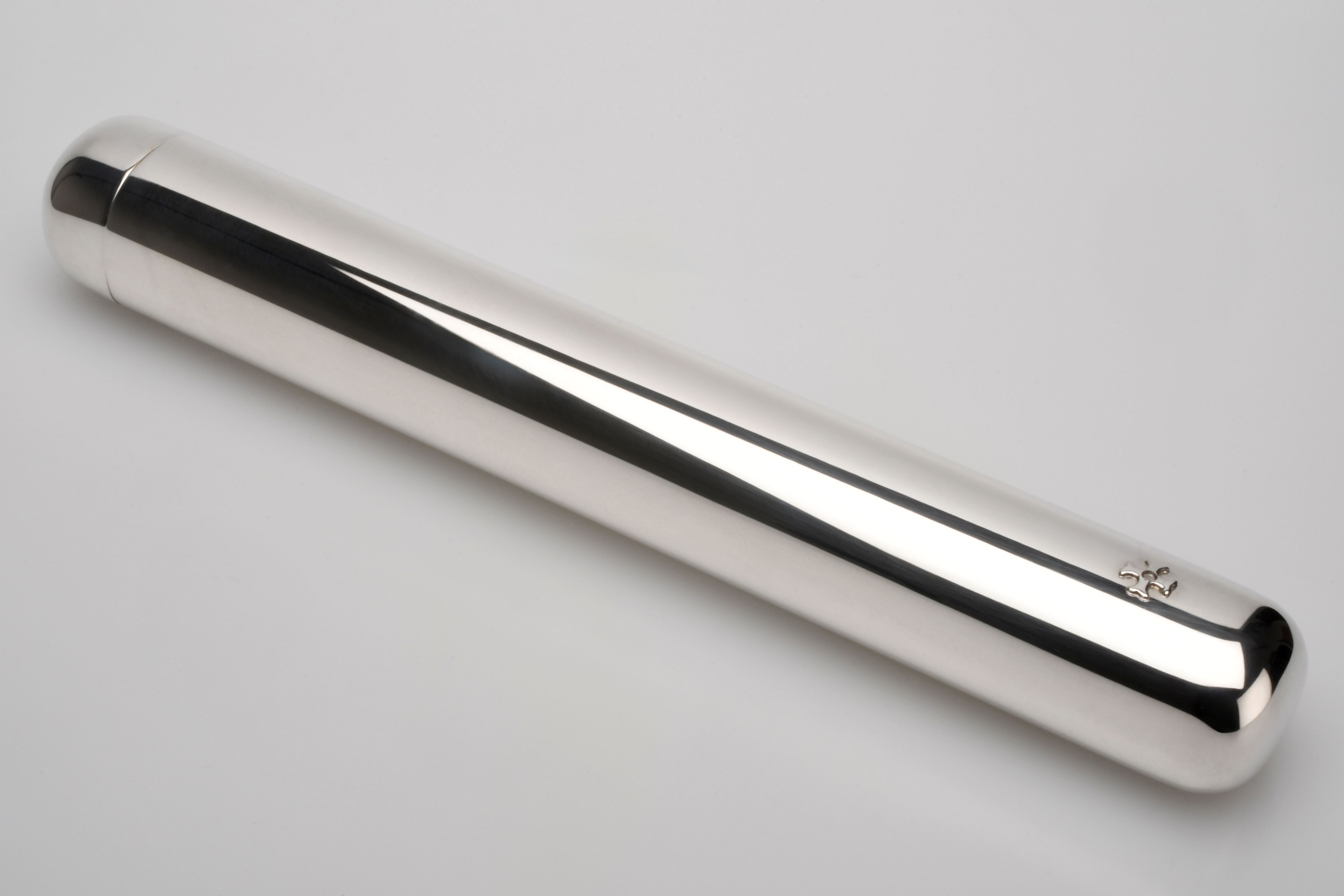 Sillem´s Zigarrenröhre oval 20 x 2,2cm mit Scharnierverschluß - Sterling Silber