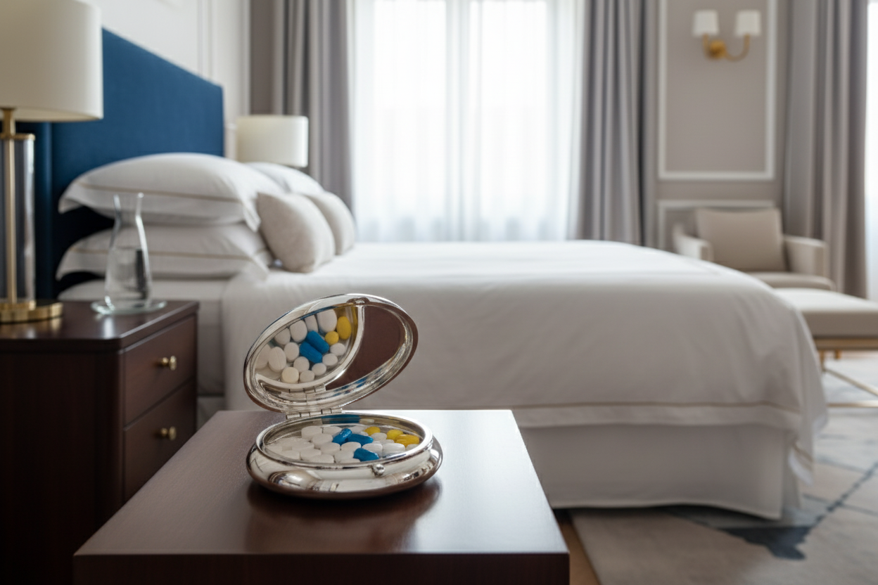 Sillem´s Pillendose rund mit Schnappverschluß - Sterling Silber