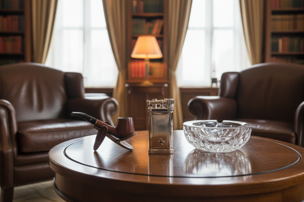 Sillem´s Pfeifenfeuerzeug Old Boy Sterling Silber - Stripes