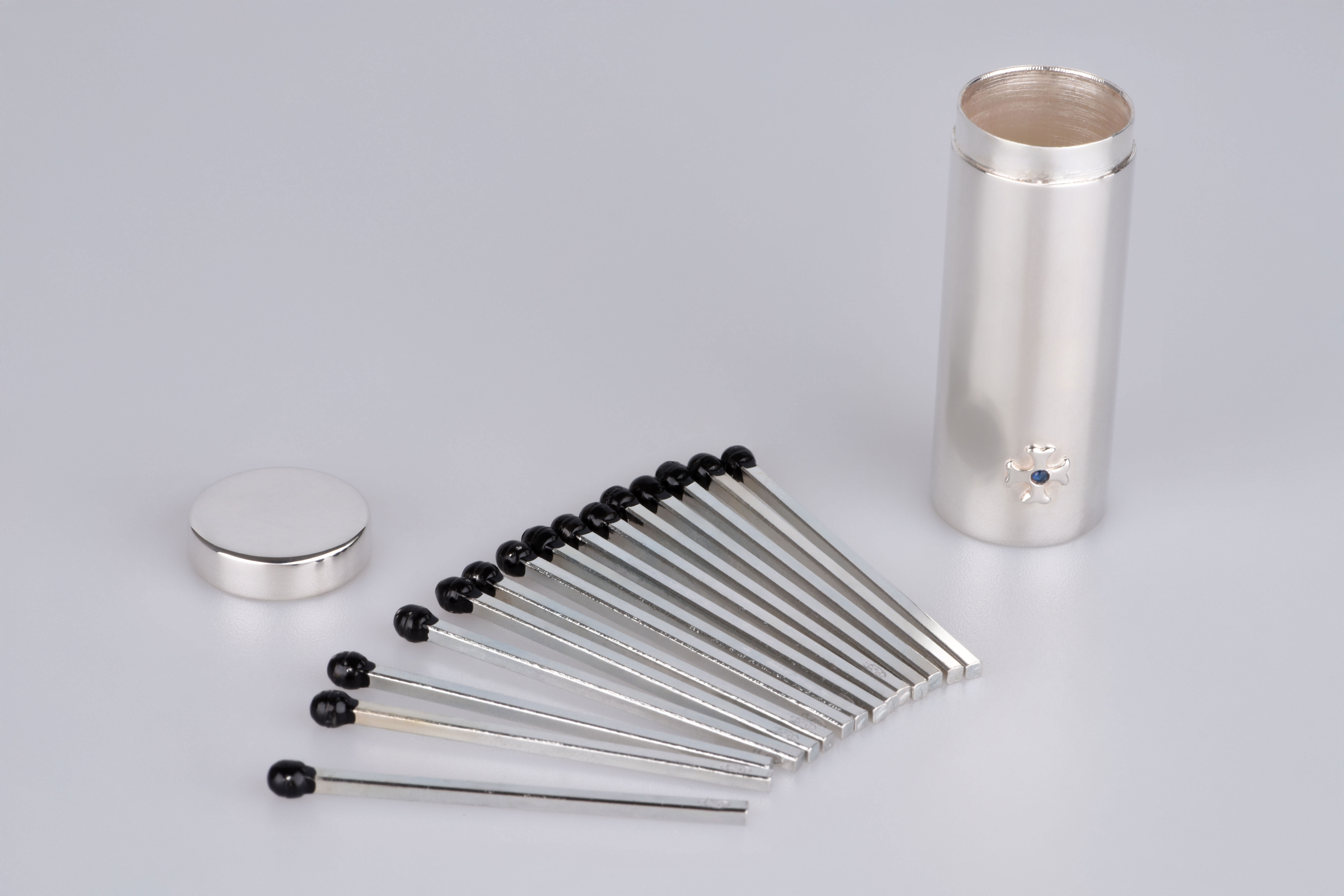 Sillem´s Nim-Spiel mit Etui - Geschicklichkeitsspiel - Sterling Silber