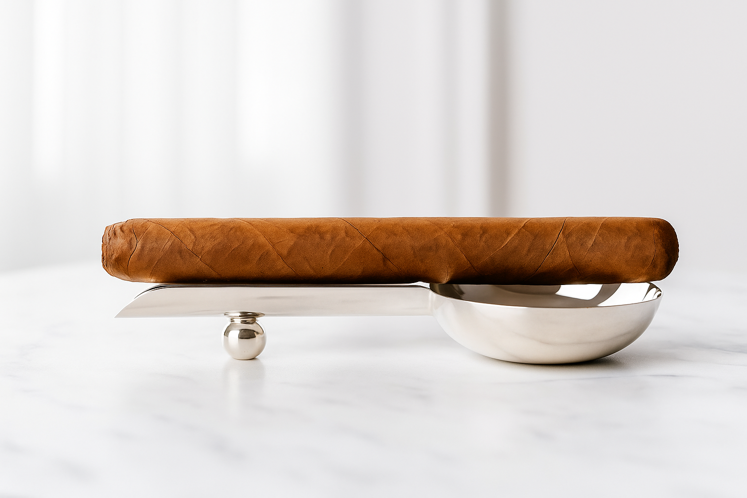 Sillem´s Zigarrenablage klein für eine Zigarre - Silverplated