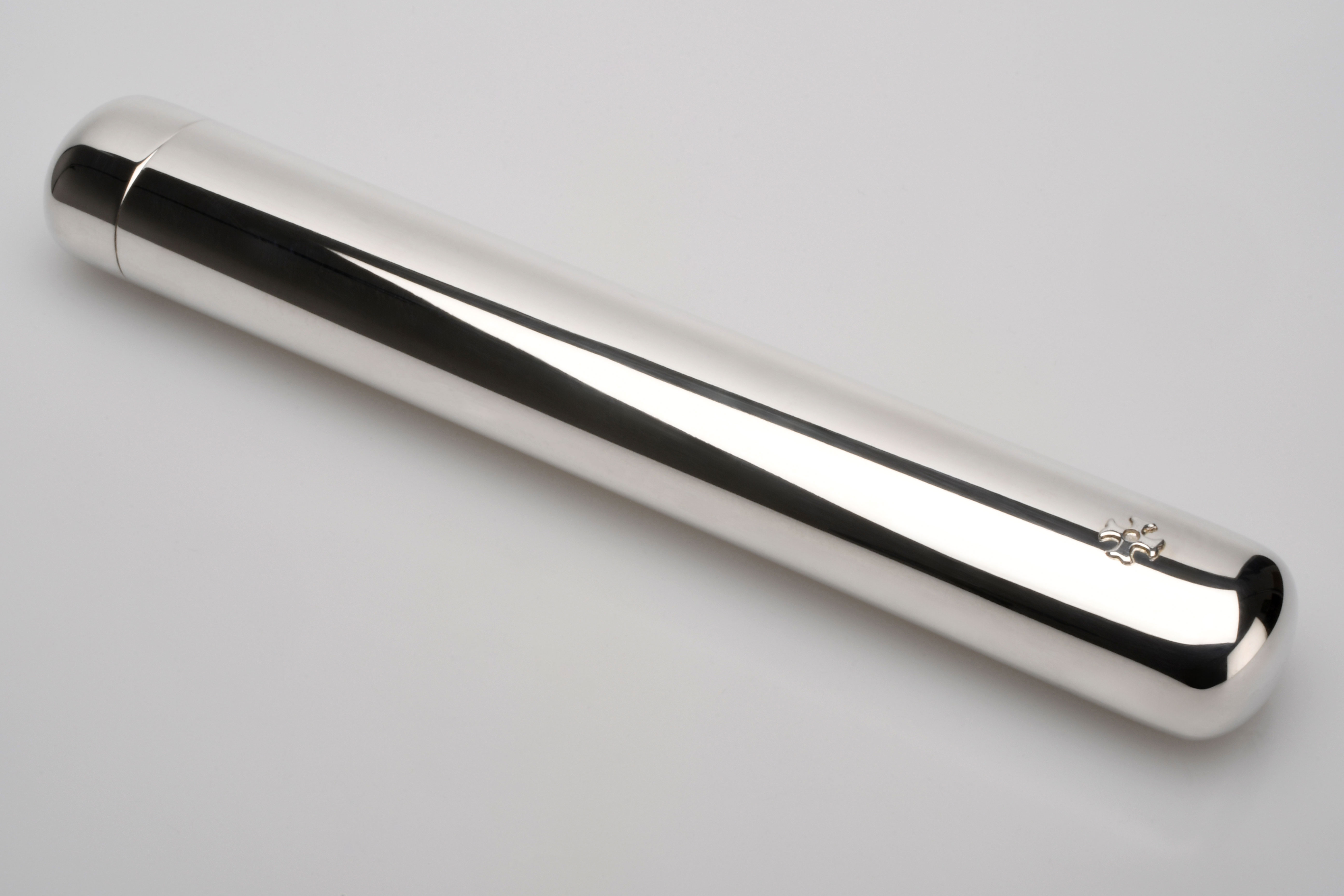 Sillem´s Zigarrenröhre oval 17 x 1,8cm mit Scharnierverschluß - Sterling Silber