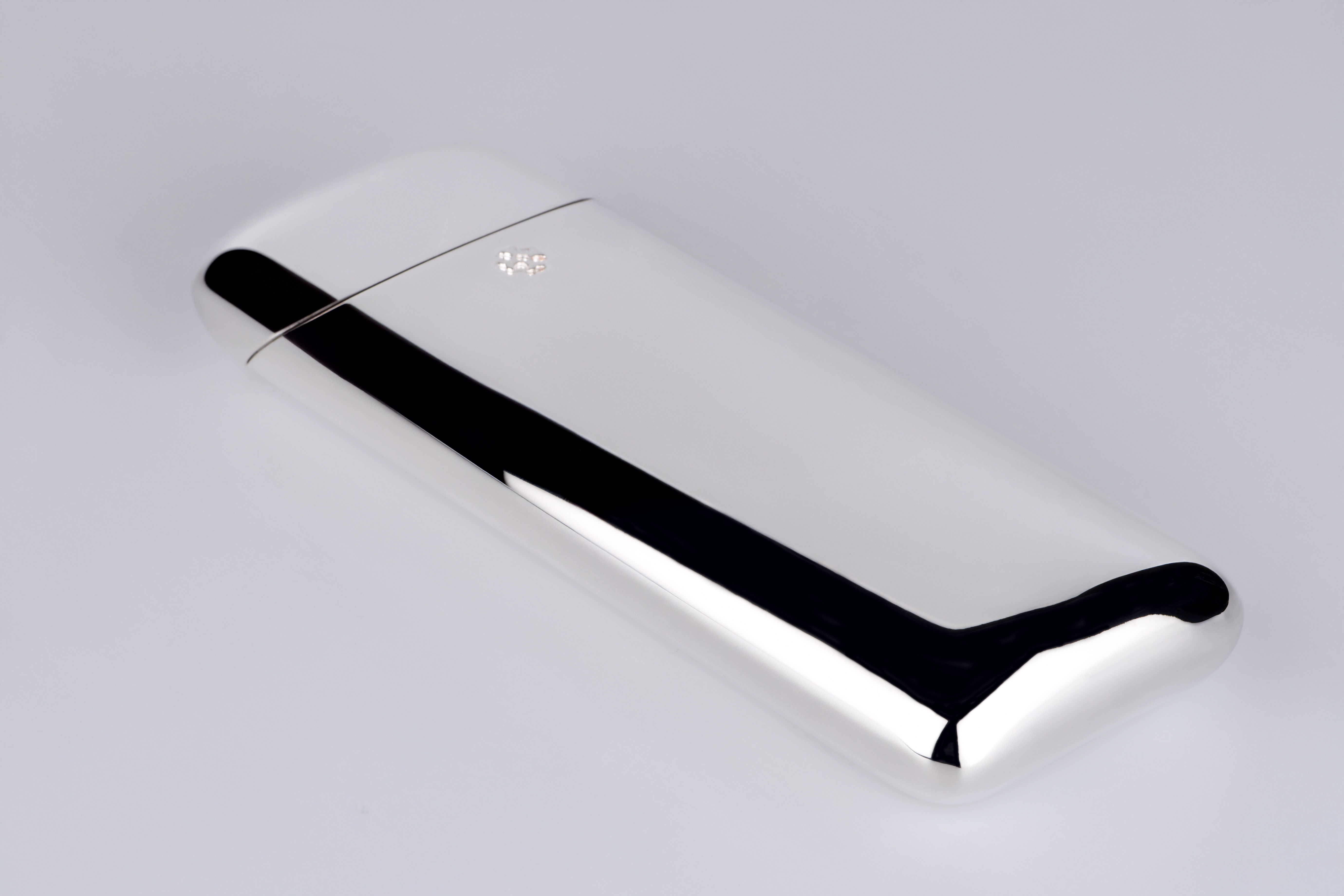 Sillem´s Zigarrenetui für 3 Zigarren, anatomische Form - Sterling Silber