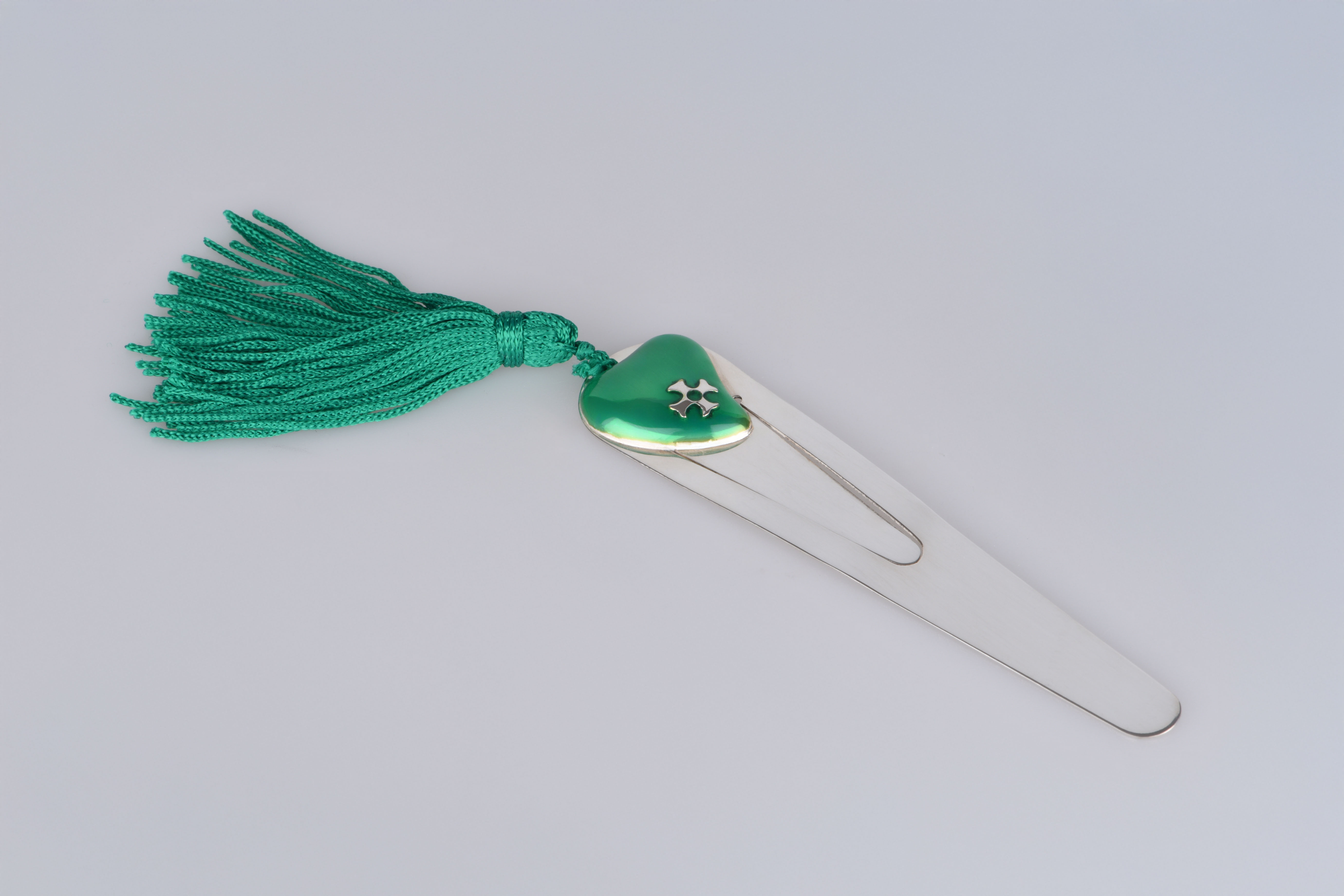 Sillem´s Lesezeichen - Sterling Silber Emaille Grün Sillem´s Lesezeichen - Sterling Silber Emaille Grün