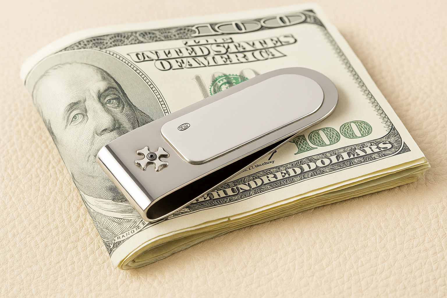 Sillem´s Geldklammer mit Gravurplatte - Sterling Silber 