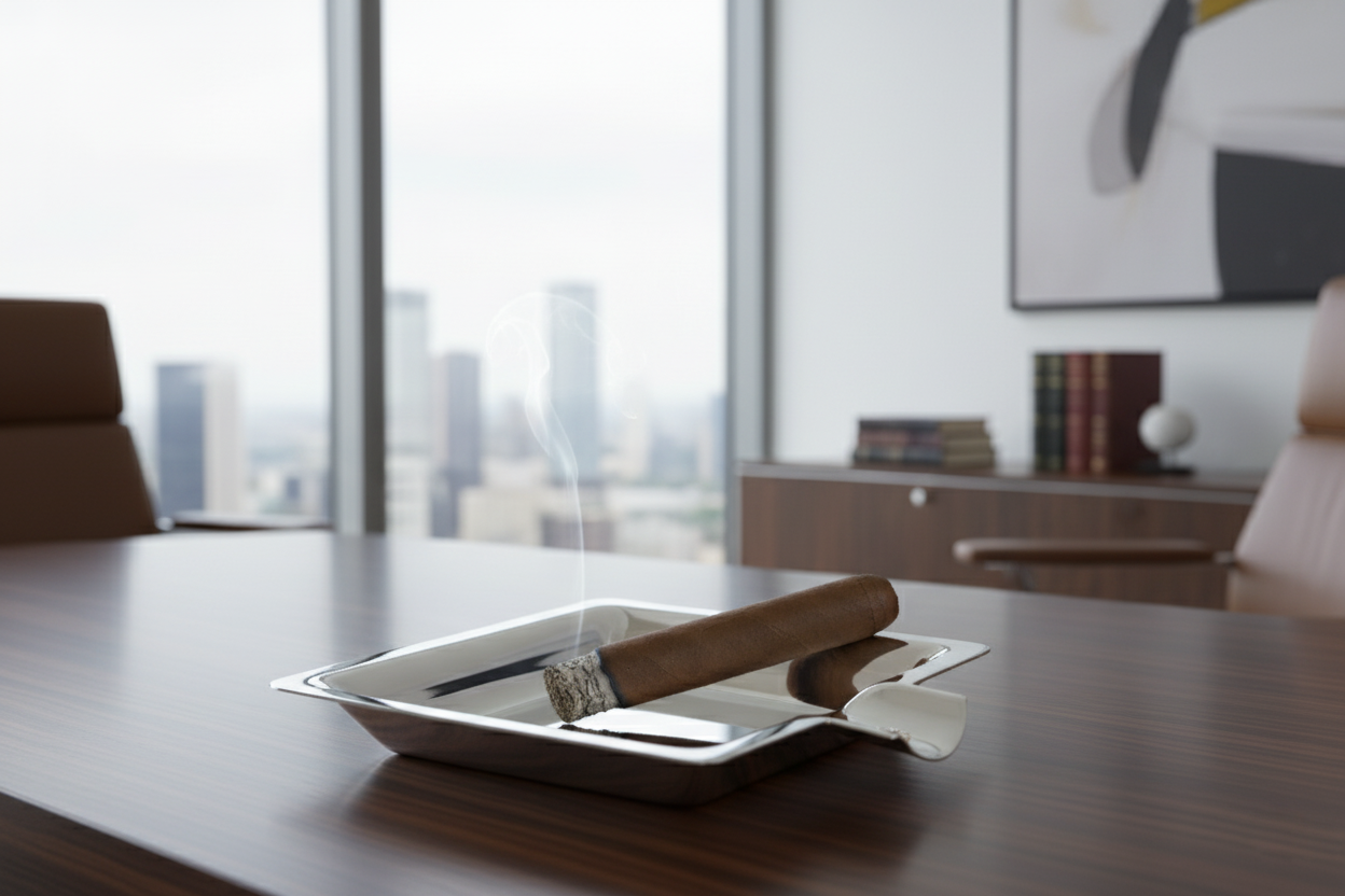 Sillem´s Zigarrenascher quadratisch - Sterling Silber Sillem´s Zigarrenascher quadratisch - Sterling Silber