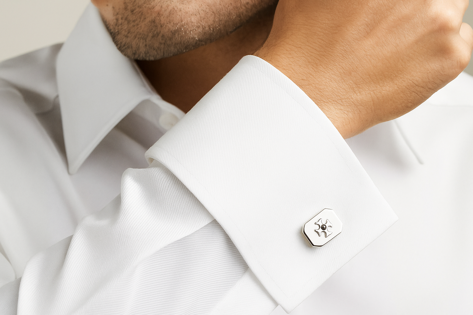 Sillem´s Manschettenknöpfe eckig mit Klappverschluß - Sterling Silber Sillem´s Manschettenknöpfe eckig mit Klappverschluß - Sterling Silber