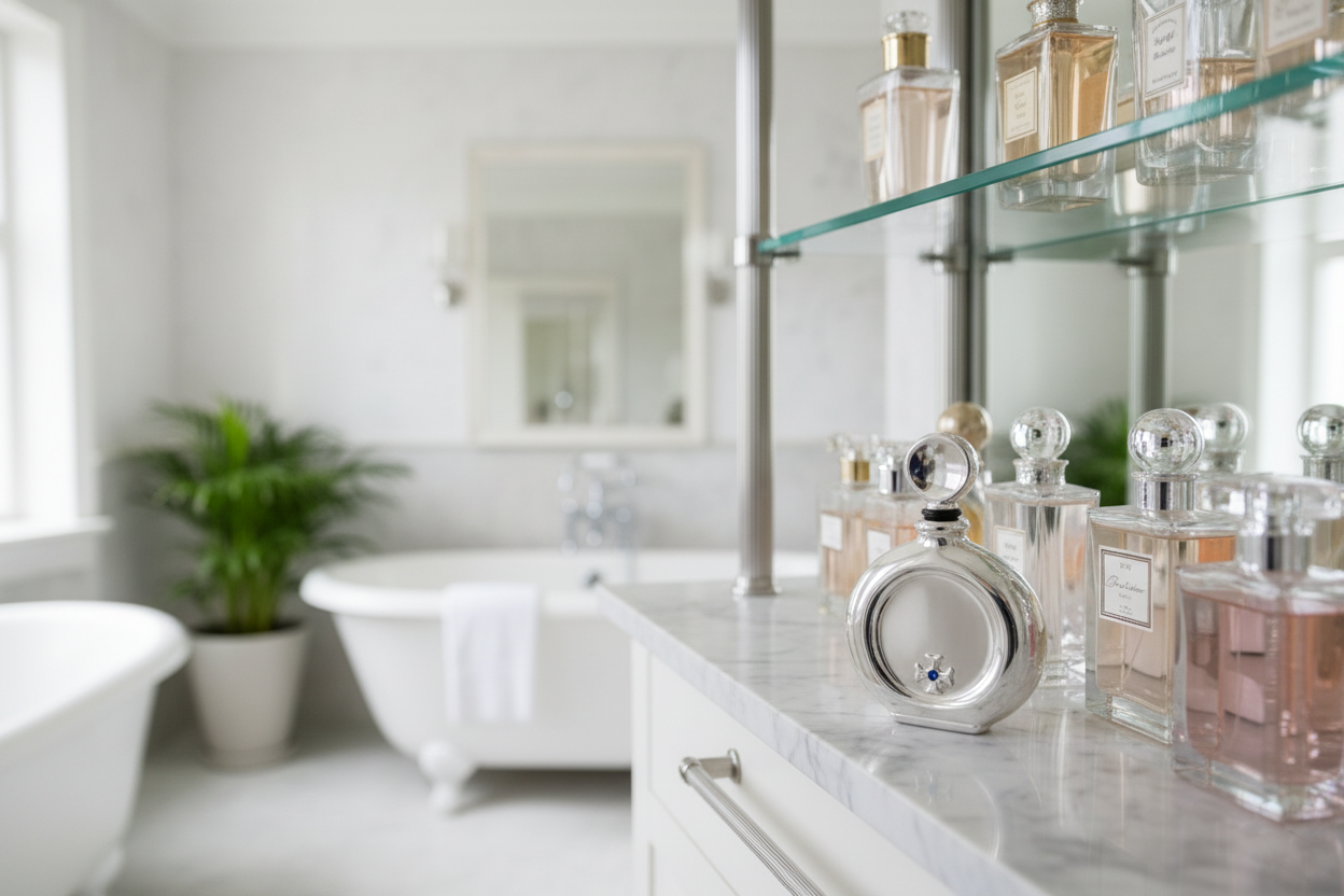 Sillem´s Parfümflacon rund mit Tupfer - Sterling Silber Sillem´s Parfümflacon rund mit Tupfer - Sterling Silber