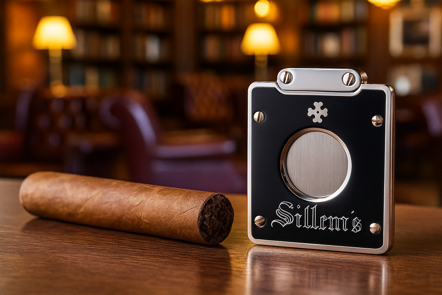 Sillem´s Zigarrencutter - Emaille Schwarz