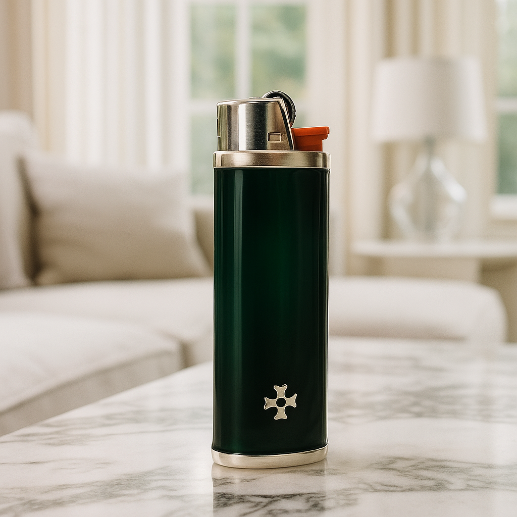 Sillem´s BiC Hülle - Sterling Silber Emaille Grün