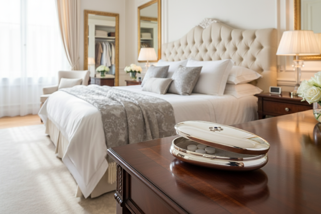 Sillem´s Pillendose oval - Sterling Silber